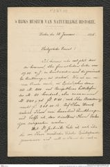 Nachlass Franz Steindachner, Brief von J. Büttikofer an Franz Steindachner (15.01.1895), Inv.Nr. 67.04, Seite 1